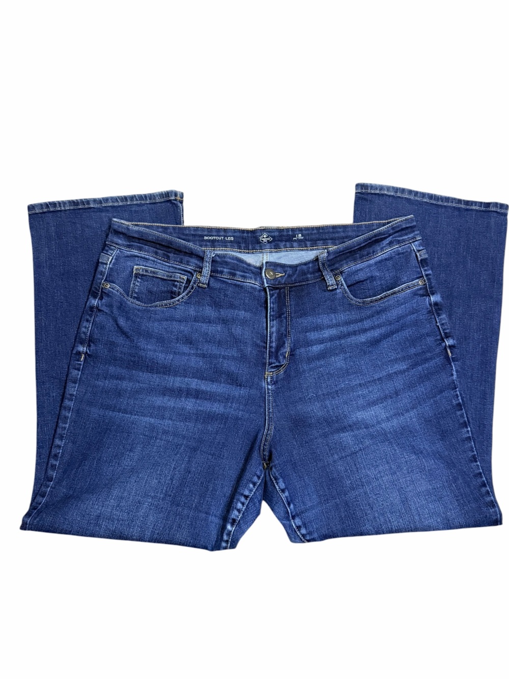 St. John’s Bay Bootcut Leg Women's Jeans in Deep Blue Denim Size 18 Petite